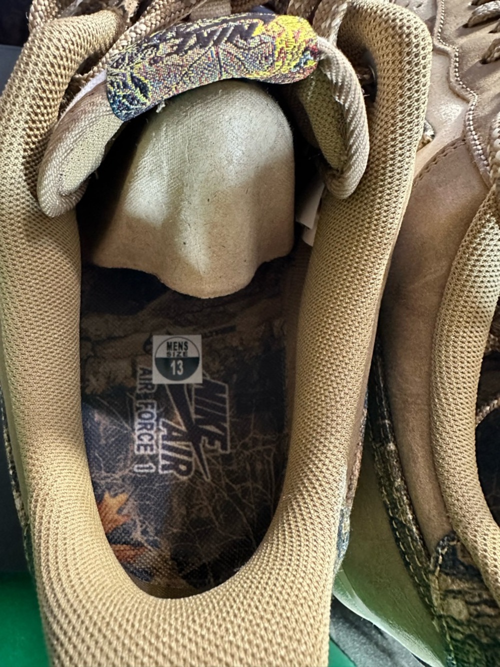 Nike Air Force 1 Low '07 LV8 Realtree Green Cargo Khaki Camo Size 13 - Picture 12 of 14